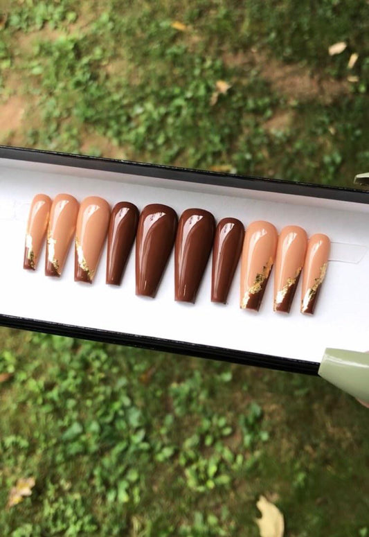 Golden Brown French Tips