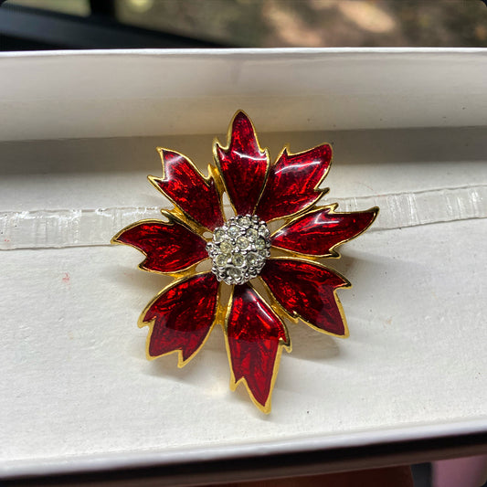 Red Flower Pin