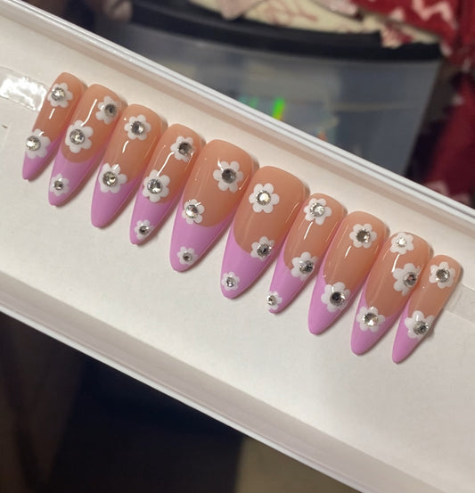 Floral French Tips